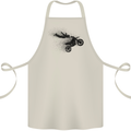 Abstract Motocross Rider Dirt Bike Cotton Apron 100% Organic Natural