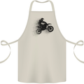 Abstract Motocross Rider Dirt Bike Cotton Apron 100% Organic Natural