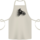 Abstract Motocross Rider Dirt Bike Cotton Apron 100% Organic Natural