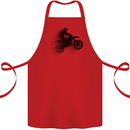 Abstract Motocross Rider Dirt Bike Cotton Apron 100% Organic Red