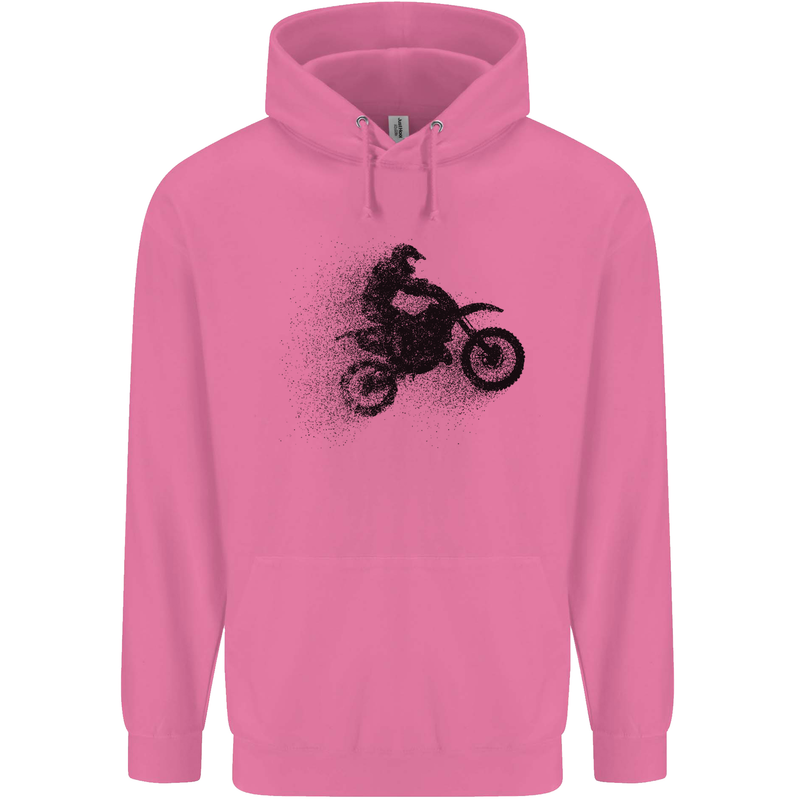 Abstract Motocross Rider Dirt Bike Mens 80% Cotton Hoodie Azelea
