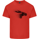 Abstract Motocross Rider Dirt Bike Mens Cotton T-Shirt Tee Top Red