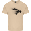 Abstract Motocross Rider Dirt Bike Mens Cotton T-Shirt Tee Top Sand