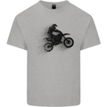 Abstract Motocross Rider Dirt Bike Mens Cotton T-Shirt Tee Top Sports Grey