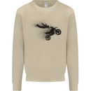 Abstract Motocross Rider Dirt Bike Mens Sweatshirt Jumper Sand