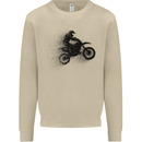 Abstract Motocross Rider Dirt Bike Mens Sweatshirt Jumper Sand