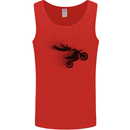 Abstract Motocross Rider Dirt Bike Mens Vest Tank Top Red