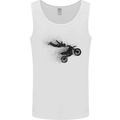 Abstract Motocross Rider Dirt Bike Mens Vest Tank Top White
