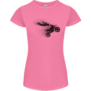 Abstract Motocross Rider Dirt Bike Womens Petite Cut T-Shirt Azalea