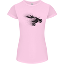Abstract Motocross Rider Dirt Bike Womens Petite Cut T-Shirt Light Pink