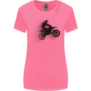 Abstract Motocross Rider Dirt Bike Womens Wider Cut T-Shirt Azalea