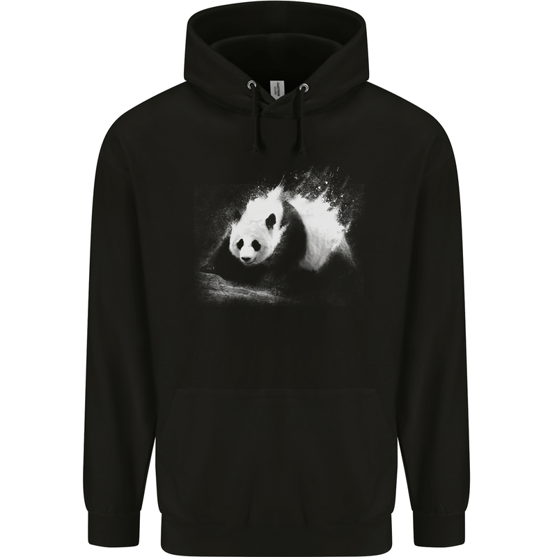 Abstract Panda Bear Ecology Childrens Kids Hoodie Black