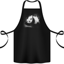 Abstract Panda Bear Ecology Cotton Apron 100% Organic Black