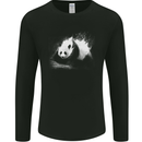 Abstract Panda Bear Ecology Mens Long Sleeve T-Shirt Black