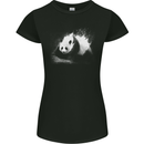 Abstract Panda Bear Ecology Womens Petite Cut T-Shirt Black