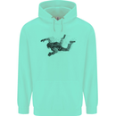 Abstract Parachutist Freefall Skydiving Childrens Kids Hoodie Peppermint