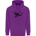 Abstract Parachutist Freefall Skydiving Childrens Kids Hoodie Purple