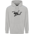 Abstract Parachutist Freefall Skydiving Childrens Kids Hoodie Sports Grey