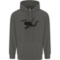 Abstract Parachutist Freefall Skydiving Childrens Kids Hoodie Storm Grey
