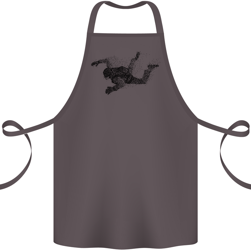 Abstract Parachutist Freefall Skydiving Cotton Apron 100% Organic Dark Grey
