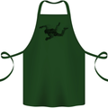 Abstract Parachutist Freefall Skydiving Cotton Apron 100% Organic Forest Green