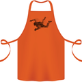 Abstract Parachutist Freefall Skydiving Cotton Apron 100% Organic Orange