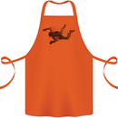 Abstract Parachutist Freefall Skydiving Cotton Apron 100% Organic Orange