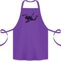 Abstract Parachutist Freefall Skydiving Cotton Apron 100% Organic Purple