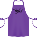 Abstract Parachutist Freefall Skydiving Cotton Apron 100% Organic Purple