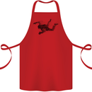 Abstract Parachutist Freefall Skydiving Cotton Apron 100% Organic Red
