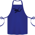 Abstract Parachutist Freefall Skydiving Cotton Apron 100% Organic Royal Blue