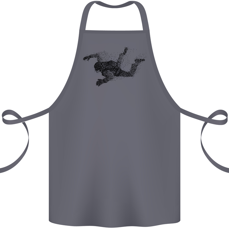 Abstract Parachutist Freefall Skydiving Cotton Apron 100% Organic Steel