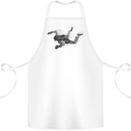 Abstract Parachutist Freefall Skydiving Cotton Apron 100% Organic White