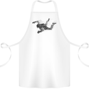 Abstract Parachutist Freefall Skydiving Cotton Apron 100% Organic White
