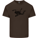 Abstract Parachutist Freefall Skydiving Kids T-Shirt Childrens Chocolate