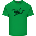 Abstract Parachutist Freefall Skydiving Kids T-Shirt Childrens Irish Green