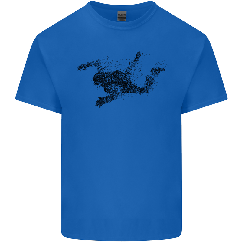 Abstract Parachutist Freefall Skydiving Kids T-Shirt Childrens Royal Blue
