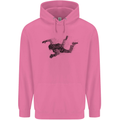Abstract Parachutist Freefall Skydiving Mens 80% Cotton Hoodie Azelea