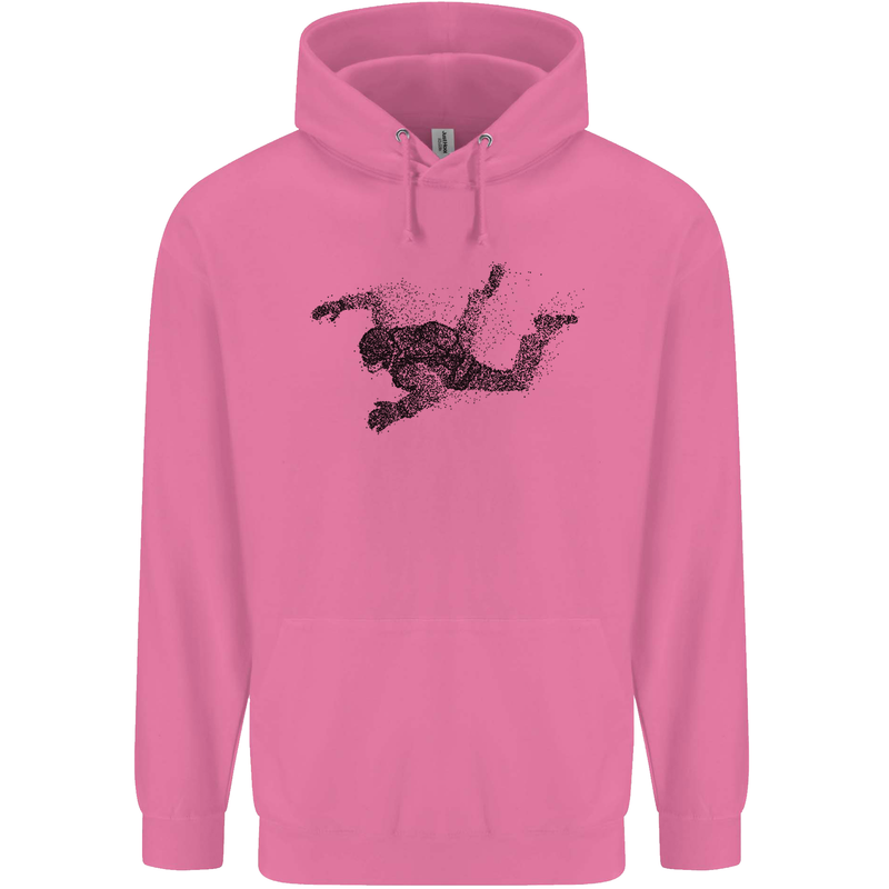 Abstract Parachutist Freefall Skydiving Mens 80% Cotton Hoodie Azelea