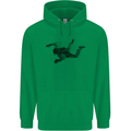 Abstract Parachutist Freefall Skydiving Mens 80% Cotton Hoodie Irish Green