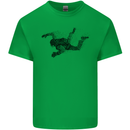 Abstract Parachutist Freefall Skydiving Mens Cotton T-Shirt Tee Top Irish Green
