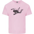 Abstract Parachutist Freefall Skydiving Mens Cotton T-Shirt Tee Top Light Pink