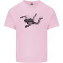 Abstract Parachutist Freefall Skydiving Mens Cotton T-Shirt Tee Top Light Pink