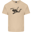 Abstract Parachutist Freefall Skydiving Mens Cotton T-Shirt Tee Top Sand