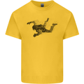 Abstract Parachutist Freefall Skydiving Mens Cotton T-Shirt Tee Top Yellow