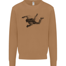 Abstract Parachutist Freefall Skydiving Mens Sweatshirt Jumper Caramel Latte