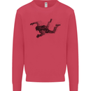 Abstract Parachutist Freefall Skydiving Mens Sweatshirt Jumper Heliconia