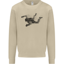 Abstract Parachutist Freefall Skydiving Mens Sweatshirt Jumper Sand