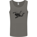 Abstract Parachutist Freefall Skydiving Mens Vest Tank Top Charcoal