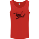 Abstract Parachutist Freefall Skydiving Mens Vest Tank Top Red